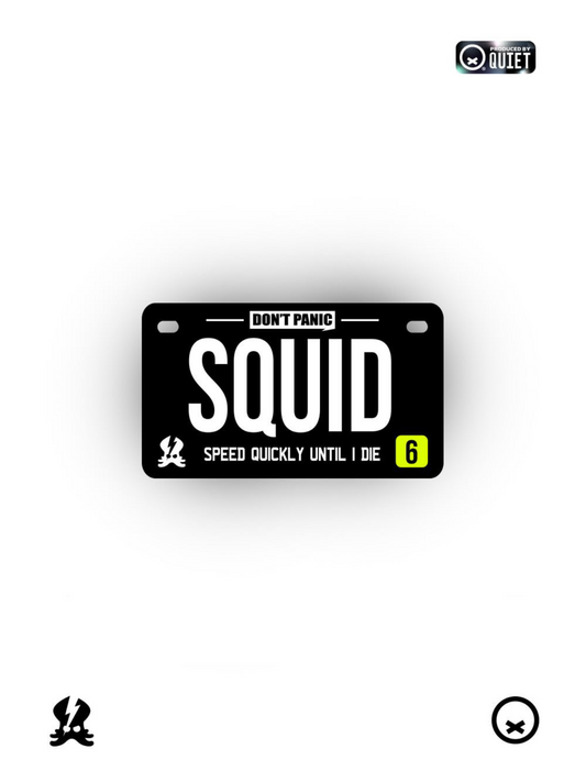 BLACK WHITE SQUID PLATE