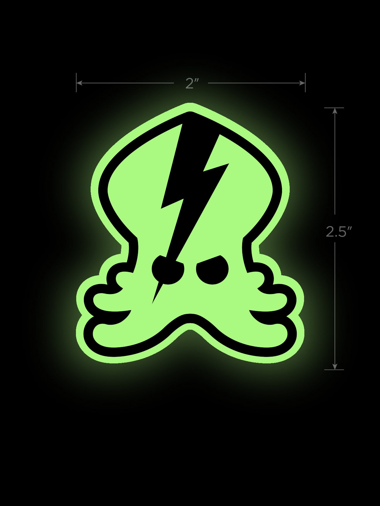 GLOW IN THE DARK SPEED SQUID STICKER