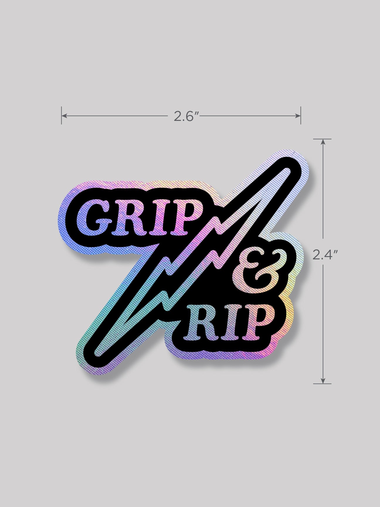 GRIP & RIP HOLOGRAPHIC STICKER